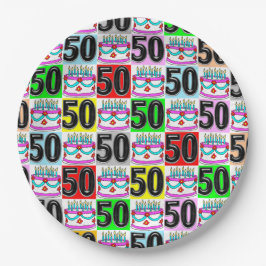 FEEST VAN 50 JAAR OUD PAPIEREN BORDJE