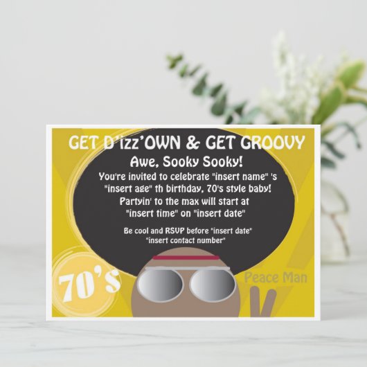 feest van 70 kaart (Staand voorkant)