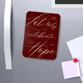 feest van de feestdag met het 'hope gold script' magneet