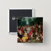 Feest van de Goden Vierkante Button 5,1 Cm (Voorkant /achterkant)