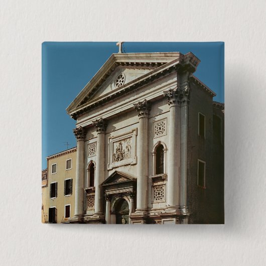 Feest van de Kerk van Santa Maria della Vierkante Button 5,1 Cm (Voorkant)