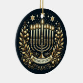 Feest van de Lichten Hanukkah Keramisch Ornament (Rechts)