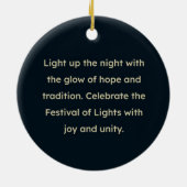 Feest van de Lichten Hanukkah Keramisch Ornament (Achterkant)