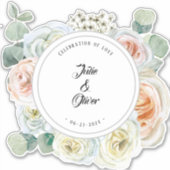 "Feest van de liefde" naamdatum Sticker (Voorkant)