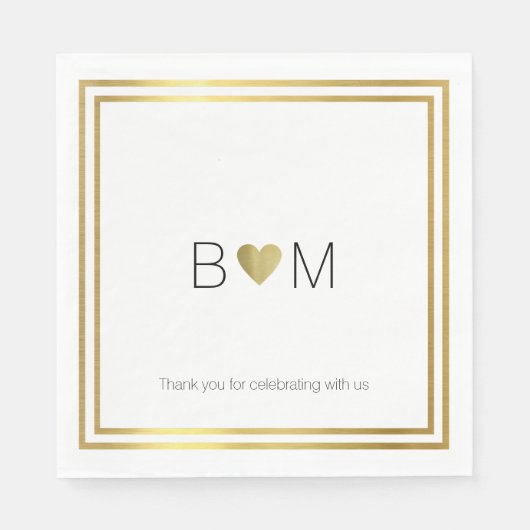 feest van de moderne / elegante bruiloft servetten (Voorkant)