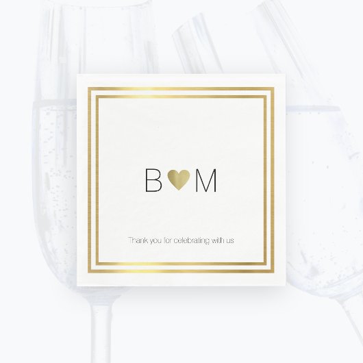 feest van de moderne / elegante bruiloft servetten