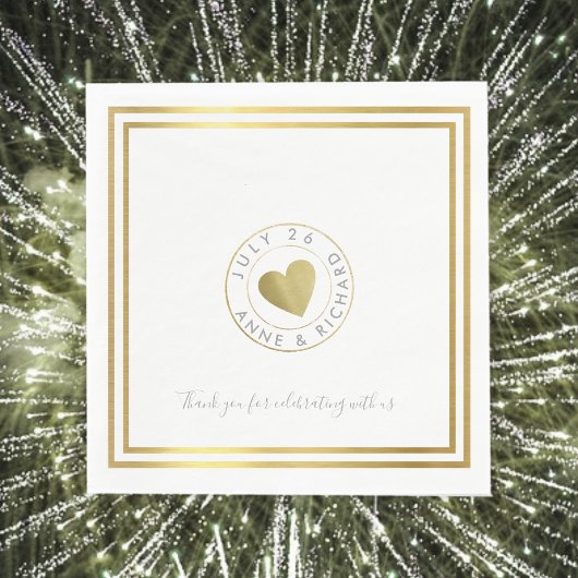 feest van de moderne en elegante bruiloft servet