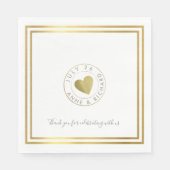 feest van de moderne en elegante bruiloft servet (Voorkant)