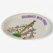 Feest van de Pride Maypole Cats Papieren Bordje (Gekanteld)