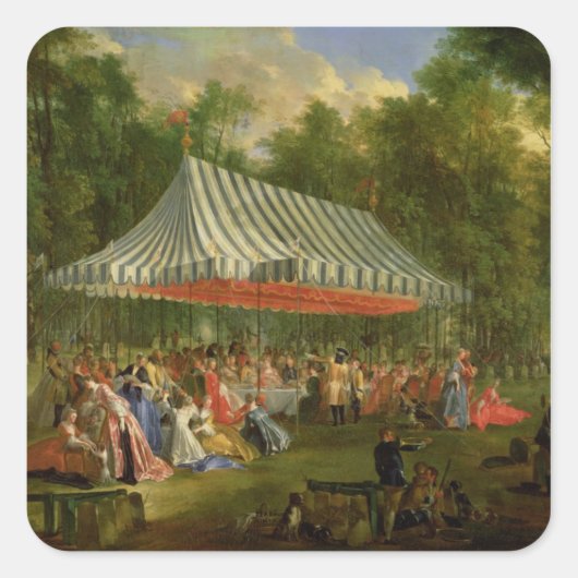 Feest van de prins Conti Vierkante Sticker (Voorkant)