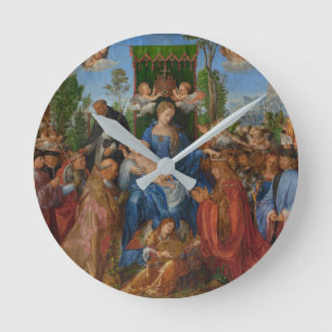 Feest van de Roos Garlands, 1506 (olie op hout) Ronde Klok