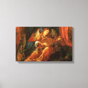 Feest van de Rozenkrans engel door Albrecht Durer Canvas Afdruk