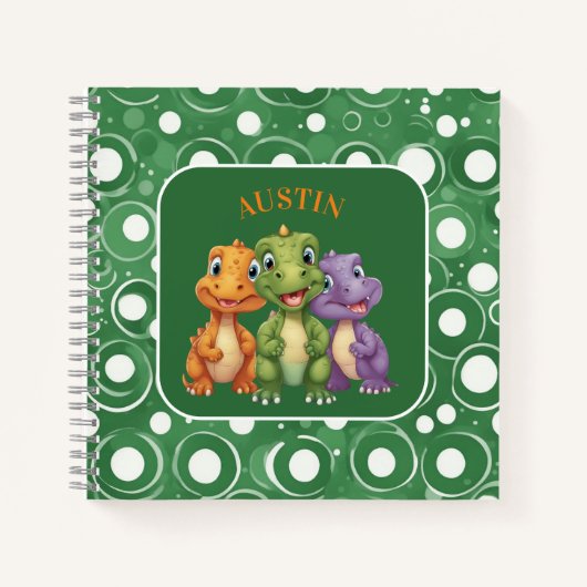 Feest van de schattige babydinosaurus notitieboek (Voorkant)