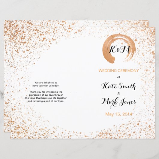 Feest van de weddenschap met koper (Voorkant / Achterkant)