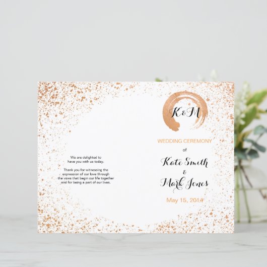 Feest van de weddenschap met koper (Staand voorkant)