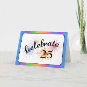 Feest van het 25-jarig jubileum kaart