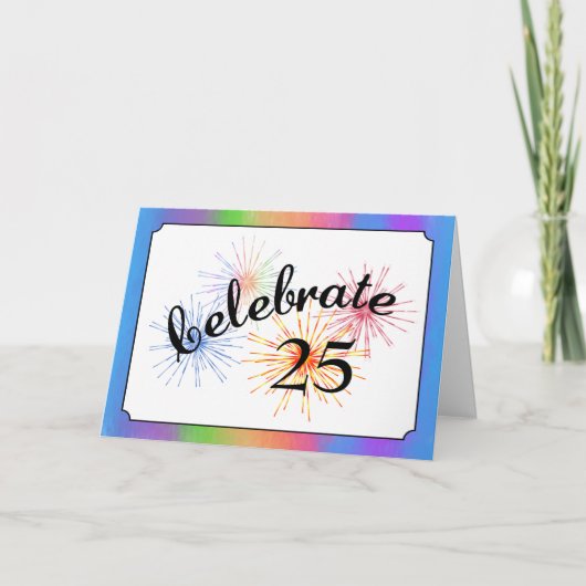Feest van het 25-jarig jubileum kaart (Voorkant)