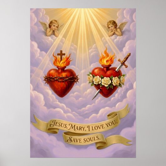 Feest van het Heilig Hart van Jezus Katholiek Poster (Voorkant)