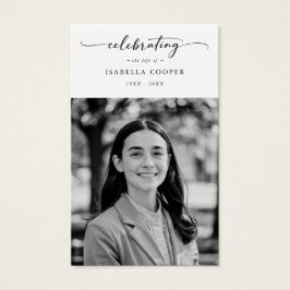 Feest van het leven Elegante begrafenisgebed Kaart