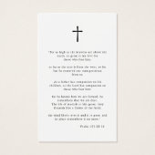 Feest van het leven Elegante begrafenisgebed Kaart (Achterkant)