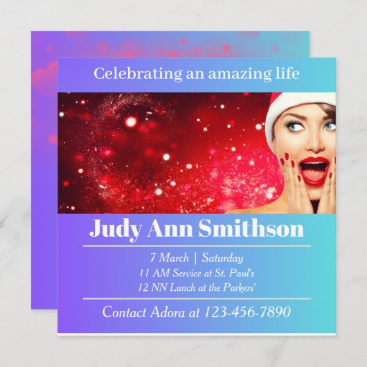 feest van het leven feestdagenkaart (Voorkant / Achterkant)