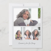 Feest van het leven Foto Peach Rozen Begrafenis Kaart (Achterkant)