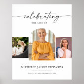 Feest van het Leven | Herdenkings Funeral Foto Poster (Voorkant)