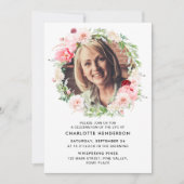 Feest van het leven Waterverf Photo Memorial Kaart (Voorkant)