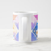 Feest van kleuren in een bloementuin grote koffiekop (Achterkant)