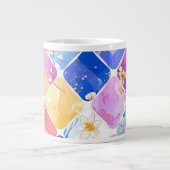 Feest van kleuren in een bloementuin grote koffiekop (Voorkant)