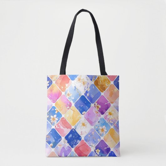 Feest van kleuren in een bloementuin tote bag (Voorkant)
