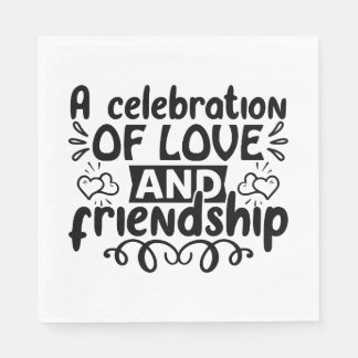 Feest van liefde en vriendschap servet