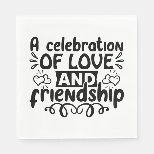 Feest van liefde en vriendschap servet (Voorkant)