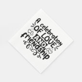 Feest van liefde en vriendschap servet (Hoek)