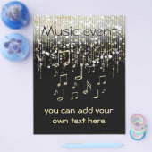 feest van muziekevenementen flyer (Enkel)