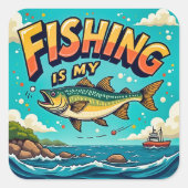 Feest van Natuur en vrije tijd Vierkante Sticker (Voorkant)