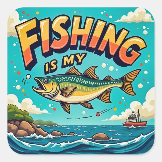 Feest van Natuur en vrije tijd Vierkante Sticker (Voorkant)