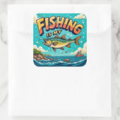 Feest van Natuur en vrije tijd Vierkante Sticker (Tas)