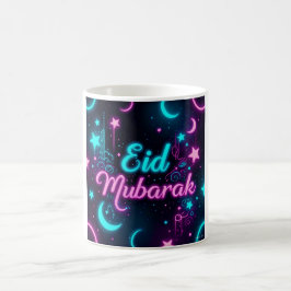 Feest van Neon Eid Mubarak Koffiemok
