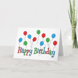 Feest van Plezier Ballonnen Gefeliciteerd met je v Kaart