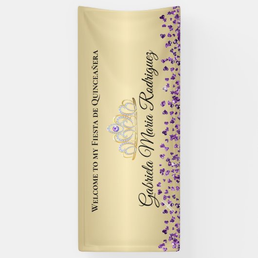 Feest van Quinceañera Spandoek (Verticaal)