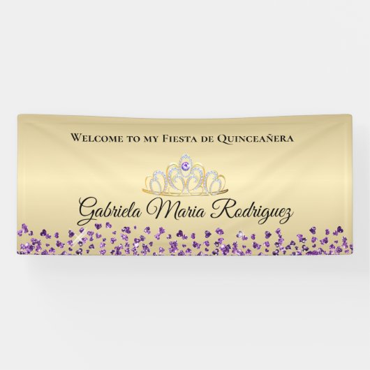 Feest van Quinceañera Spandoek (Horizontaal)