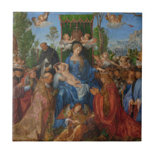 Feest van Roze Slingers, 1506 (olie op hout) Tegeltje