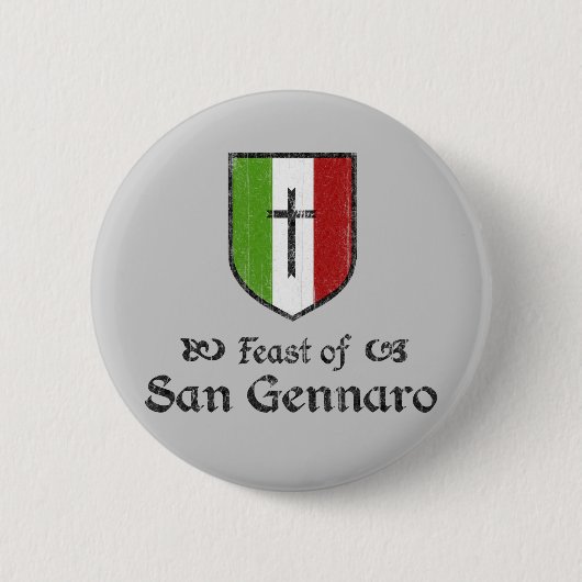 Feest van San Gennaro Festival Knop Ronde Button 5,7 Cm (Voorkant)