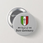 Feest van San Gennaro Festival Knop Ronde Button 5,7 Cm (Voorkant /achterkant)