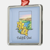 Feest van Sint-David Narcissen Metalen Ornament (Links)