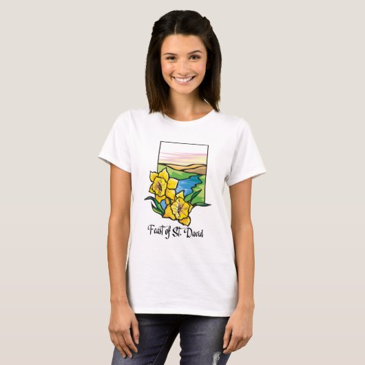 Feest van Sint-David Narcissen T-shirt (Voorkant volledig)