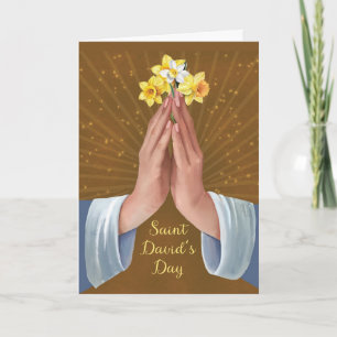 Feest van Sint-David Zegenende Biddende Handen Kaart