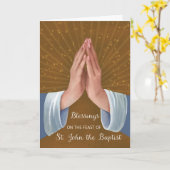 Feest van Sint-Jan de Doper Zegeningen Bidden Kaart (Gele Bloem)