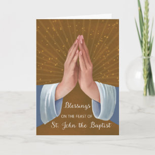 Feest van Sint-Jan de Doper Zegeningen Bidden Kaart